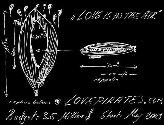 love pirates stunt_zeppelin-heissluftballon, gefährlicher Stunt,  love is in the air, most